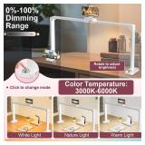 iVict Nail Desk Lamp, 34 Nails Tech Light with Phone Stand, 0-100% Adjustable Brightness, 3000K-6000K Color Temperature Led Desk lamp for Nail, Tattoos, Eyebrows, Beauty