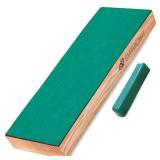 BeaverCraft Leather Strop for Knife Sharpening - Stropping Leather with Polishing Compound - Knife Strop Block for Knives, Chisel, Tool Sharpening - Stropping Kit 8