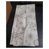 Artoid Mode Beige Snowflake Let It Snow Winter Table Runner, Seasonal Christmas Kitchen Dining Table Decoration for Home Party Decor 13x108 Inch