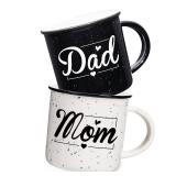 JOVGANK Mom and Dad Mug Set of 2 Coffee Mug 10 Ounce, New Parents Gift for Couples, New Mom and Dad Gifts for Expecting First Time Parents, Mother