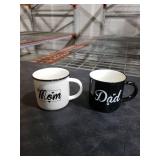 JOVGANK Mom and Dad Mug Set of 2 Coffee Mug 10 Ounce, New Parents Gift for Couples, New Mom and Dad Gifts for Expecting First Time Parents, Mother