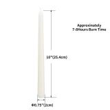 qinxiang 30 Pack Ivory Taper Candles, 10 inch (H) Dripless, Unscented Dinner Candle, Smokeless Taper Candles, Paraffin Wax with Cotton Wicks, Approxinately 7-8Hours Burn Time