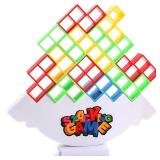 48 PCS Balance Stacking Attack Block Game, Board Games for 5 Years+ Family Games, Family Travel Party Game for Adult & Kids, Suitable for Most Party, Friends, Team Building Blocks Toy