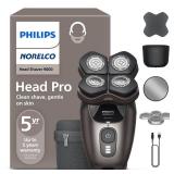 Philips Norelco Head Shaver Pro 9000 Series - Electric Shaver for Men and Women, 360° Flexing Head & ComfortCut Blades for Clean Shave, Gentle on Skin, Model HS9980/40