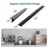 2 Pack Stove Gap Covers,Stove Gap Covers Stainless Steel,Gap Filler for Stove and Counter,Heat Resistant Oven Gap Filler,Adjustable Length 13.8 to 27.5 (T Shape)