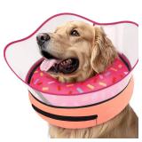 Supet Raised Inflatable Dog Cone Collar to Stop Licking, Soft Dog Cone Alternative After Surgery, Doggie Neck Donut Collar for Small Medium Large Dogs