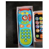 JOYIN Baby Learning Phone and Remote Toy for Toddler, Fun Smartphone Toys with Music for Infants, Boys or Girls, Holiday Stocking Stuffers, Kids Birthday Gift, Easter Basket Stuffers
