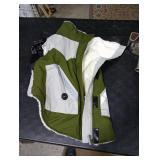 IECOii Zip Up Dog Coat for Large Dogs - Waterproof Winter Fleece Jacket in Green, XLarge - Suitable for Border Collie, Pitbull