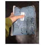 Comfort Spaces 100% Cotton Sheet Set Breathable, Lightweight, Soft with 12 Elastic Pocket Fits up to 14 Mattress, All Season Cozy Bedding, Matching Pillow Case, Twin Blue 3 Piece