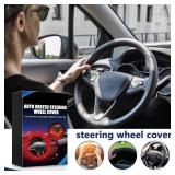 Heated Steering Wheel Cover,2026 New 15 12V Steering Wheel Warmer Heated Steering Wheel Protector Cover for Winter Universal,Suitable for Standard Size Cars, Trucks, Vans, SUV