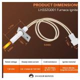 LH33ZG001 LH33GZ001 Hot Surface Ignitor Compatible with Carrier, Bryant, Payne, Furnace Replacement IGN001, 1176919, IGN70 032, SN082KX, 789A-751A1, 41-426N