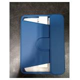 Harvopu for iPad mini 7 A17 Pro/6 Generation Keyboard Case 2024/2021 8.3 Inch,360° Rotating Clear Back Cover with 7 Color Backlit Detachable Keyboard, Pencil Holder for iPad mini 7th/6th Gen,NavyBlue