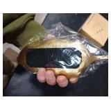 Jewelry Dish, Metal Trinket Dish Leaf Shaped Ring Holder Jewelry Organizer Vanity Dish Tray for Dresser Christmas Birthday Wedding Gifts (Single Mango Leaf)