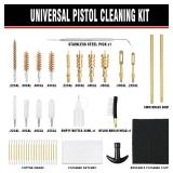 Gun Cleaning Kit Universal Handgun Cleaning Kit 25 in 1 Pistol Cleaning Kit for .22/.223/5.56mm. 357/.38/9mm .10mm .40 .45 Caliber Gun Brush Tools Gun Accessories