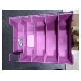 Trading Card Storage Box with Commander Display, 5-Row Deck Case with Removable Lid, 4000+ MTG Deck Box with 48 Colorful Divider, 5 Magnetic Card Holders, 5 Stoppers, Dice Tray(Black Purple)