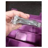 Trading Card Storage Box with Commander Display, 5-Row Deck Case with Removable Lid, 4000+ MTG Deck Box with 48 Colorful Divider, 5 Magnetic Card Holders, 5 Stoppers, Dice Tray(Black Purple)