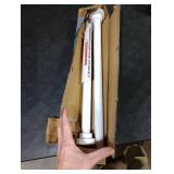 Thestoa Shower Curtain Rod Adjustable 43-66 inch, 1Diameter Spring Tension Curtain Rod No Drill, Anti-Rust Non-Slip Shower Rod, White Shower Curtain Rod for Bathroom Tension