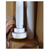 Thestoa Shower Curtain Rod Adjustable 43-66 inch, 1Diameter Spring Tension Curtain Rod No Drill, Anti-Rust Non-Slip Shower Rod, White Shower Curtain Rod for Bathroom Tension