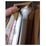 Thestoa Shower Curtain Rod Adjustable 43-66 inch, 1Diameter Spring Tension Curtain Rod No Drill, Anti-Rust Non-Slip Shower Rod, White Shower Curtain Rod for Bathroom Tension