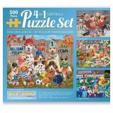 Bits and Pieces 4-in-1 Multi-Pack Jigsaw Puzzles for Adults 