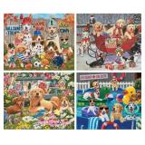Bits and Pieces 4-in-1 Multi-Pack Jigsaw Puzzles for Adults 
