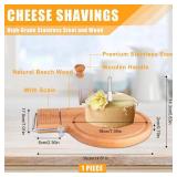 Cheese Slicer, Stainless Steel Wheel with Handle Cheese Cutter Board Multifunctional Adjustable Grater Shaver Curler Spinner Peeler for Cheeses Butter Chocolate Kitchen Accessories Gadgets Tools