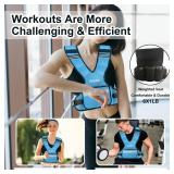Aroha Adjustable Weighted Vest for Women & Men, 4-10lb/11-20lb/20-32lb Vest with 5 Ironsand Weights for Strength Training and Home Workout, Weight Vest with Reflective Strip for Running, Walking