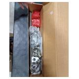 KAMANINA Silver Curtain Rod 32 to 58 Inch(2.6-4.8ft), Adjustable Curtain Rods for Windows 28 to 48 Inch, 3/4 Inch Splicing Drapery Rods with Twisted Cage Finial