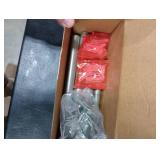 KAMANINA Silver Curtain Rod 32 to 58 Inch(2.6-4.8ft), Adjustable Curtain Rods for Windows 28 to 48 Inch, 3/4 Inch Splicing Drapery Rods with Twisted Cage Finial