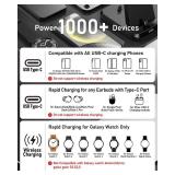 VCVS 36W USB C Super Fast Charging Station for Samsung Phones Watches Earbuds, 3 in 1 Charger for Samsung Galaxy Watch Ultra/7/6/5/4/3, Galaxy S24/S23/S22/21/20,Note20/10,Z Fold/Flip 5/4,USB-C Buds