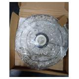 Cioceen Acrylic Chandelier Shade, Ceiling Light Shade Beaded Pendant Lampshade with Crystal Beads and Chrome Frame for Bedroom, Wedding or Party Decoration, Diameter 8.7