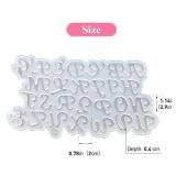 Resin Alphabet Mold Letter Silicone Keychain Mold Reversed Silicone Alphabet Resin Molds Backward Alphabet Molds for Jewelry Making Pendant Craft