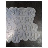 Resin Alphabet Mold Letter Silicone Keychain Mold Reversed Silicone Alphabet Resin Molds Backward Alphabet Molds for Jewelry Making Pendant Craft
