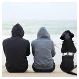 Security Dog Hoodie Dog Sweaters for Large Dogs Soft Brushed Fleece Clothes Hoodie Sweatshirt with Pocket(XXL)