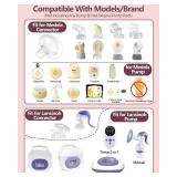 4pc 15mm Oval Flanges Shields Built-in Soft Edges Compatible with Medela/Lansionh Pumps, Replacement Parts for Pump in Style, Symphony, Swing Maxi, Harmony and Personalfit Flex Connector