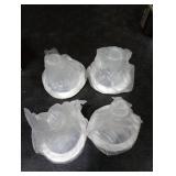 4pc 15mm Oval Flanges Shields Built-in Soft Edges Compatible with Medela/Lansionh Pumps, Replacement Parts for Pump in Style, Symphony, Swing Maxi, Harmony and Personalfit Flex Connector