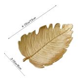 Pasiir Small Leaf Shaped Trinket Dish, Decorative Gold Jewelry Dish Tray, Ring Hodler Dish Jewelry Organizer