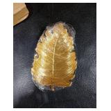 Pasiir Small Leaf Shaped Trinket Dish, Decorative Gold Jewelry Dish Tray, Ring Hodler Dish Jewelry Organizer