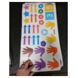 Sensory Path Floor Decals Education Floor Stickers Hopscotch Floors Decal Peel and Stick Sensory Pathway Stickers for School Classroom Kids Girl Boy Nursery Playroom (Robot Pathway)