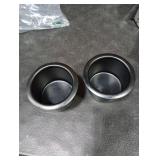 2-Pack Black Cup Holder Insert, Universal Recessed Drink Can Holder, Aluminum Couch Cup Holder for Sofa, RV, Boat, Car, Truck and Poker Table