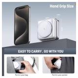 2026 Upgraded Wireless Charger 3 in 1, Foldable Wireless Charging Station with Light for Apple MagSafe Charger, Travel Magnetic Charger for iPhone 17/16/15/14/13/12 Apple Watch AirPods (20W Adapter)