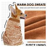 2 Pack Dog Sweaters for Small Dogs Girl Boy Winter Fleece Clothes Warm Soft Dog Sweatshirt Outfit for Dogs Cats Pet Apparel