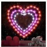 LED Heart Window Light Display