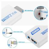 LA NREUCETS Wii Wired Motion Sensor Bar with HDMI Adapter Cable Accessories Bundle Kits (HDMI Converter+HDMI Cable)