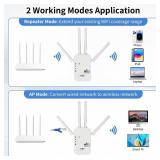 WiFi Extender with Ethernet Port, Cover up to 4500 Sq.ft & 30 Devices, WiFi Range Extenders Signal Booster for Home, Wireless Internet Signal Amplifier.