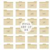 Dekali Designs 4x6 Recipe Card Dividers With Tabs | Set of 24 Recipe Box Dividers on Thick Cardstock + Cooking Measurement Conversion Chart Card