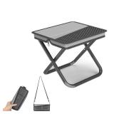 Lunale Portable Ultralight Collapsible Stool,Camping Chair,Handbag Style Pocket Foldable Stool for Camping Travel Fishing Hiking and Outdoor Activities(Gray)