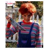 BlissfulTie Halloween Fake Knife Props - Bloody Fake Knife - 10 Halloween Scar Tattoo Stickers - Suitable for Halloween Party Knife Prop Cosplay Costumes