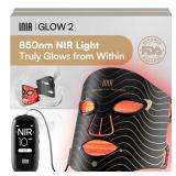 INIA Red Light Therapy Mask for Face 4 Light Modes with 850nm NIR, Red & Blue LED Light Therapy, 2600mAh Rechargeable LED Face Mask for Radiant Glow at Home, Black