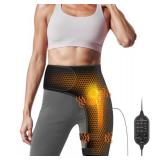 Yabuu Heated Massage Waist Hip Support Brace Heating Pad for Sciatica Pain Relief Hot Physical Therapy Waist/Lower Back/Thigh/Buttock Gift for Men Women